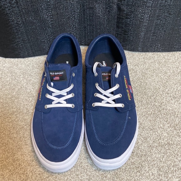Polo Ralph Lauren Other - NEW IN BOX Ralph Lauren Polo Sport Skate Sneakers 15D Blue Suede
